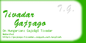 tivadar gajzago business card