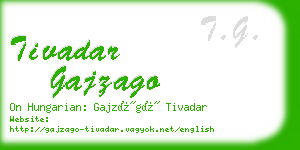 tivadar gajzago business card